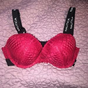 Nautica Red Lace Bra